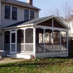 Screened Porch with Composite Deck and Rail Cap