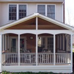 Screened-In Porch with Composite Deck and Rail Cap