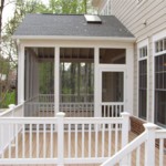 Screened Porch Addition, Trex Deck and PVC Rail
