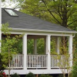 Large Covered Open Porch Addition, Composite Deck and Rail Cap