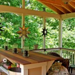 Open Covered Porch with Composite Deck and Rail Cap
