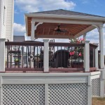 Cabana with Composite Deck and Lattice Panels