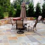Flagstone Patio with Sitting Wall