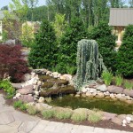Irregular Flagstone  Patio with Water Feature