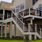 Gazebo and Composite Deck with Lighted Stairs