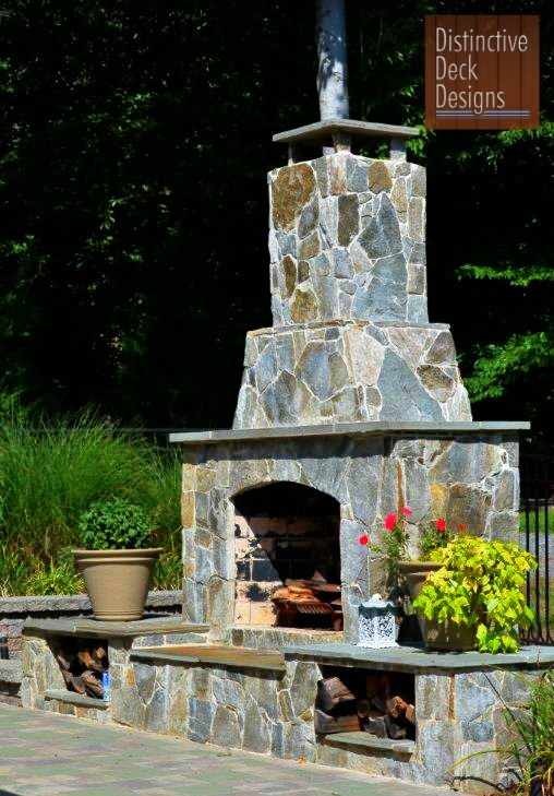 outdoor fire place installation in fairfax county