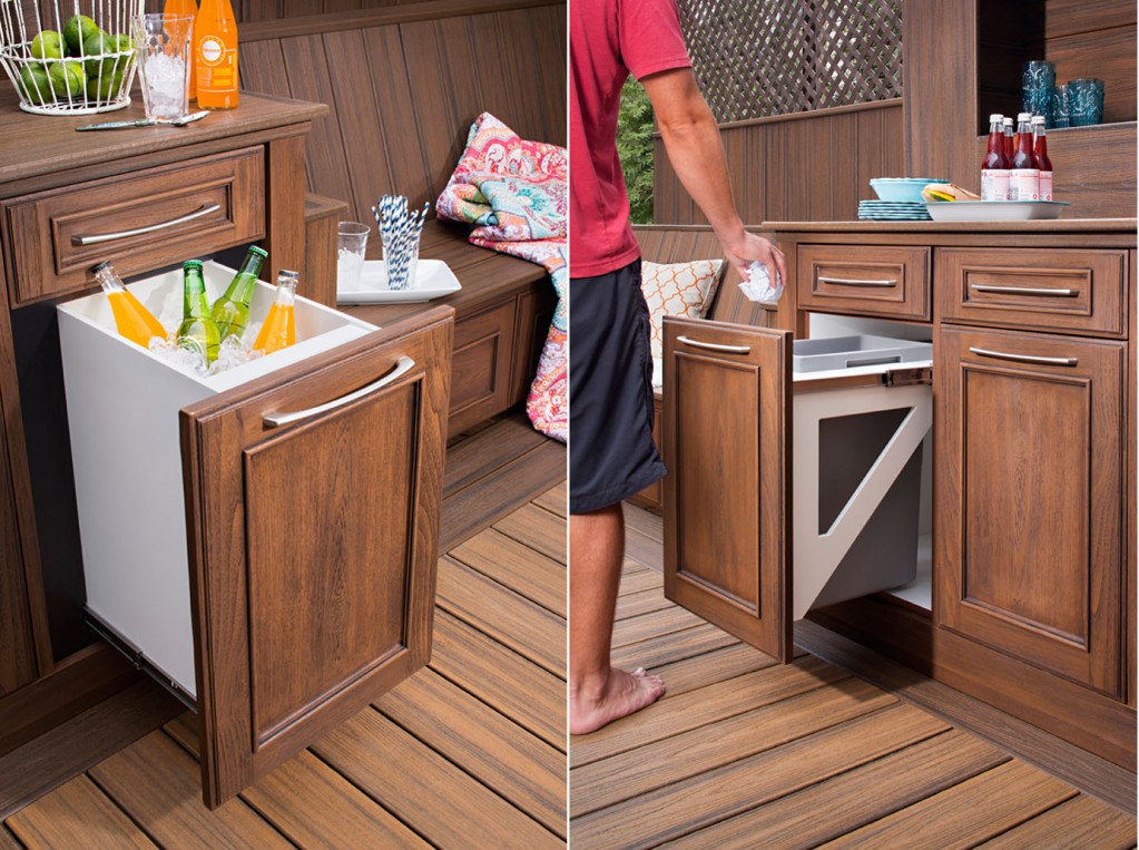 TREX Outdoor Living Trash and Ice Bins