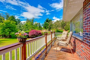 Brick and Deck Example - virginiadeckdesigns.com - Shutterstock