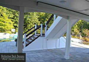 Under Deck Ceiling Panels, Downspouts and Stairs Conversion