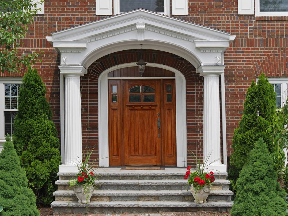 Colonial portico construction