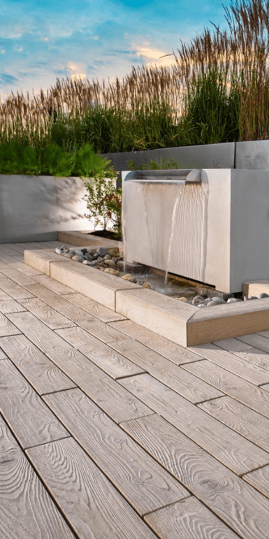 Techo-Bloc Borealis patio wood planks