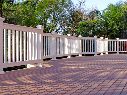 Composite deck design with secure railings in Northern Virginia