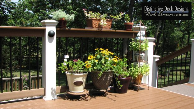 Trex White and brown railing system.